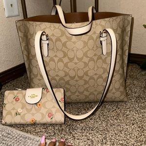 Coach bag and matching wallet